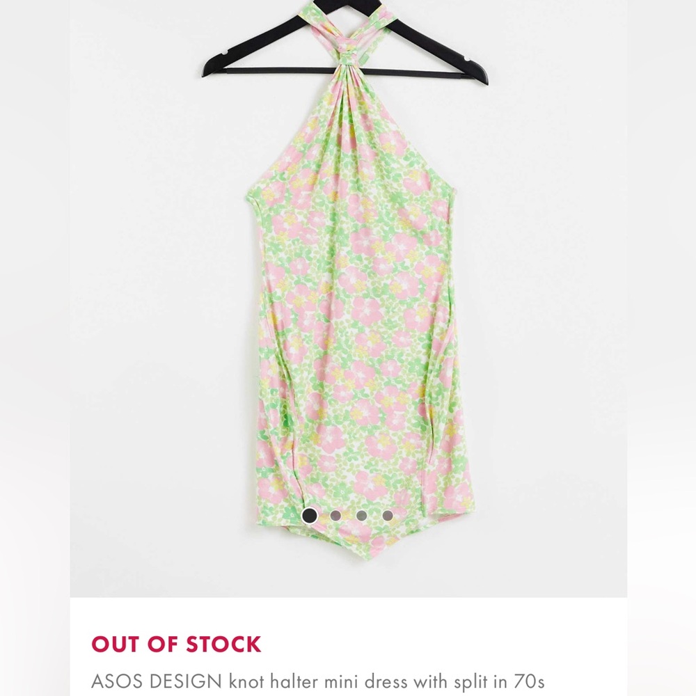 ASOS 70’s floral knit mini dress
